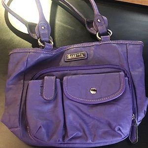 purple small rosetti purse
